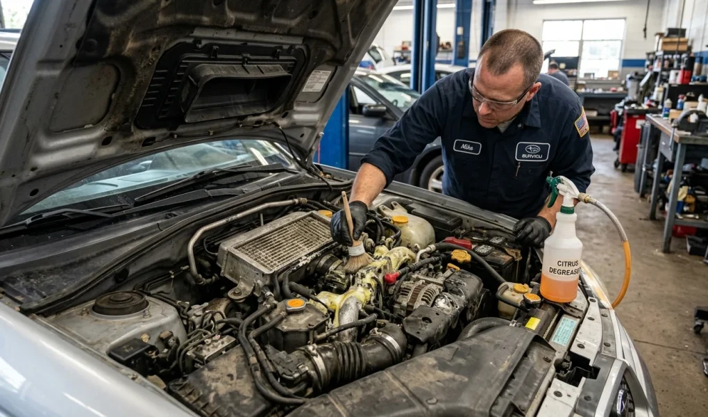 Jak vyčistit motor od oleje a mastnoty bezpečný postup